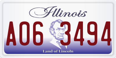 IL license plate A063494