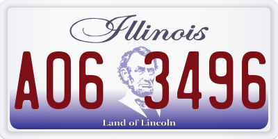 IL license plate A063496