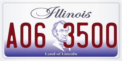 IL license plate A063500