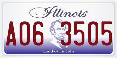 IL license plate A063505