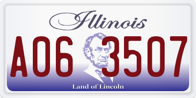 IL license plate A063507