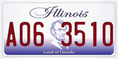IL license plate A063510