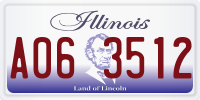 IL license plate A063512