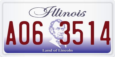 IL license plate A063514