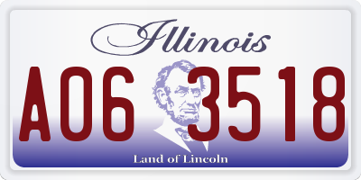 IL license plate A063518
