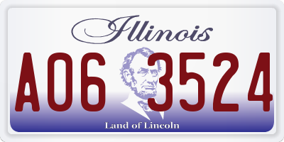 IL license plate A063524