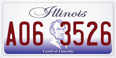 IL license plate A063526
