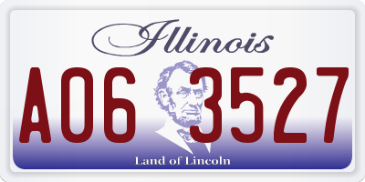 IL license plate A063527
