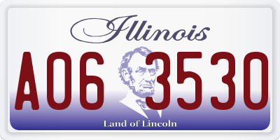 IL license plate A063530