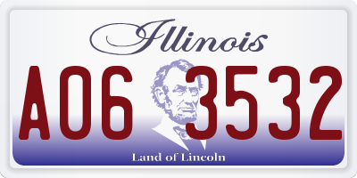 IL license plate A063532