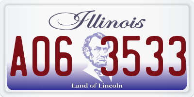 IL license plate A063533
