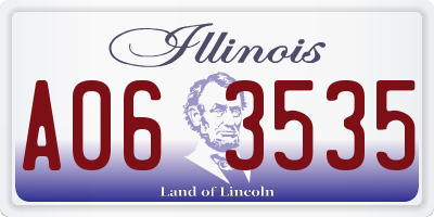 IL license plate A063535