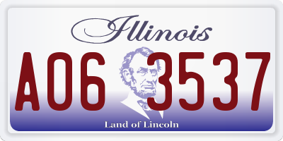 IL license plate A063537