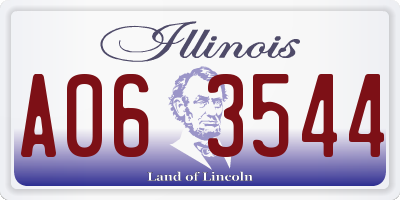 IL license plate A063544