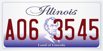 IL license plate A063545