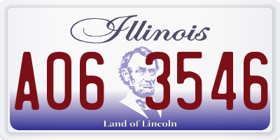 IL license plate A063546