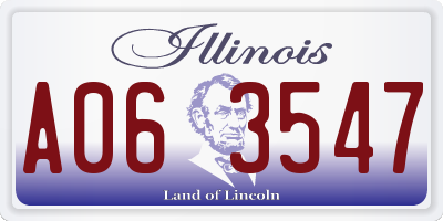 IL license plate A063547