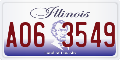 IL license plate A063549