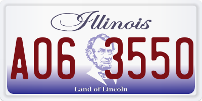 IL license plate A063550
