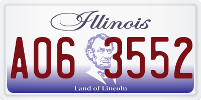 IL license plate A063552