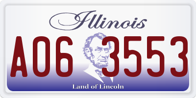 IL license plate A063553