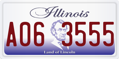 IL license plate A063555