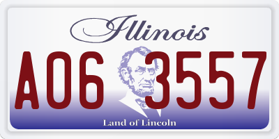 IL license plate A063557