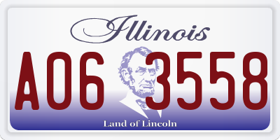 IL license plate A063558