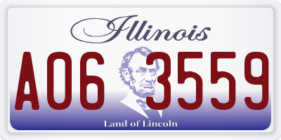 IL license plate A063559