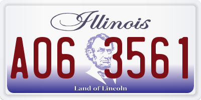 IL license plate A063561
