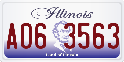 IL license plate A063563