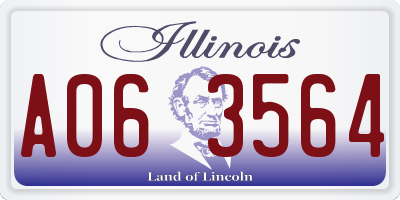 IL license plate A063564