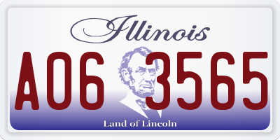 IL license plate A063565