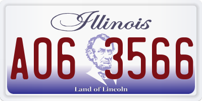 IL license plate A063566