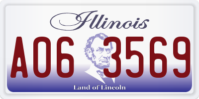 IL license plate A063569