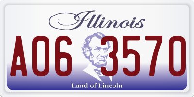 IL license plate A063570