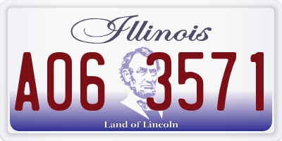 IL license plate A063571