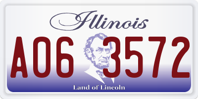 IL license plate A063572
