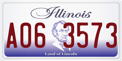 IL license plate A063573