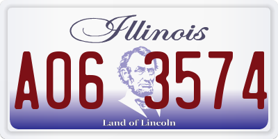IL license plate A063574