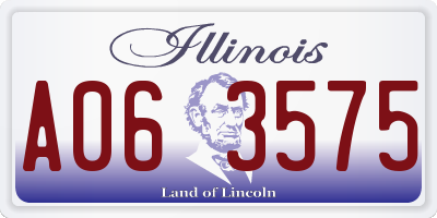 IL license plate A063575