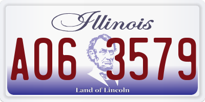 IL license plate A063579