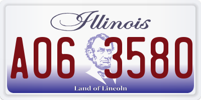 IL license plate A063580