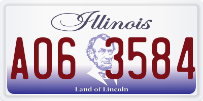 IL license plate A063584