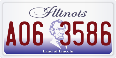 IL license plate A063586