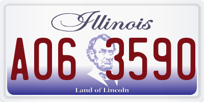IL license plate A063590