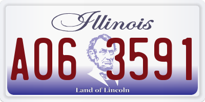 IL license plate A063591