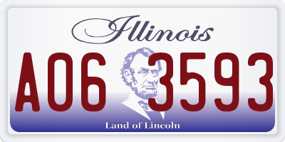 IL license plate A063593