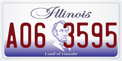 IL license plate A063595