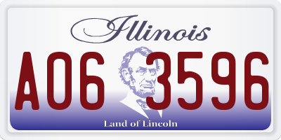 IL license plate A063596